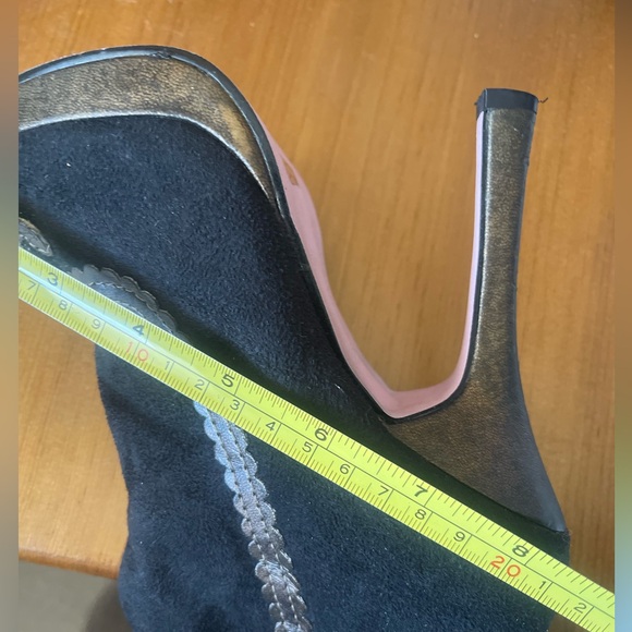 Leg Avenue lolita pirate Anna Black Suede boots y2k - Picture 10 of 13